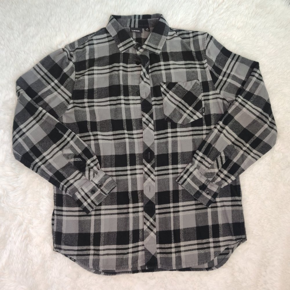 Vans Off The Wall Flannel Shirt : Grey and Black